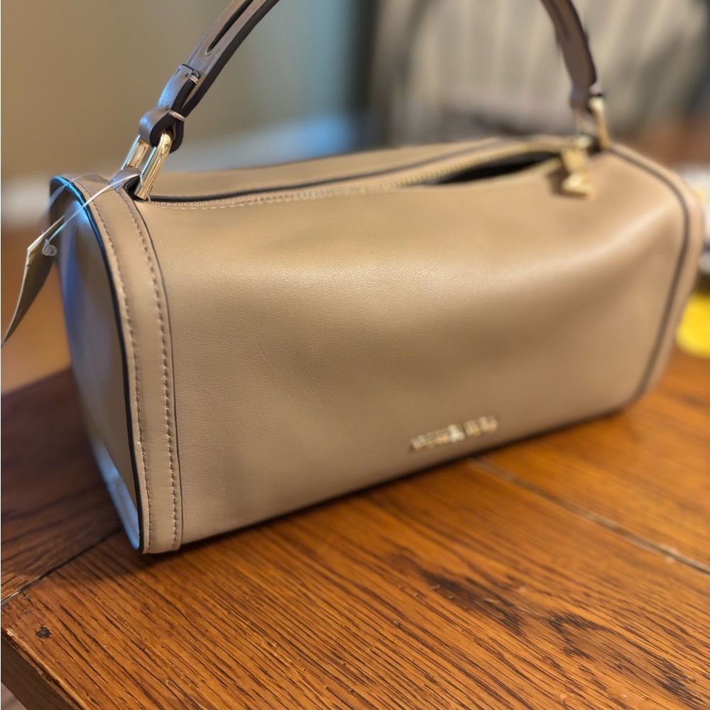 Michael Kors Orchard Barrel Top Handle Crossbody Shoulder Bag Camel